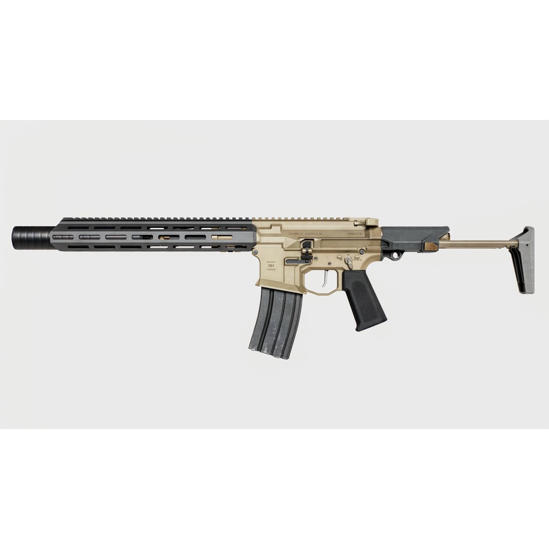 Q Honey Badger Rifle 3D Model – Low Poly Game-Ready Asset, FBX - View 26