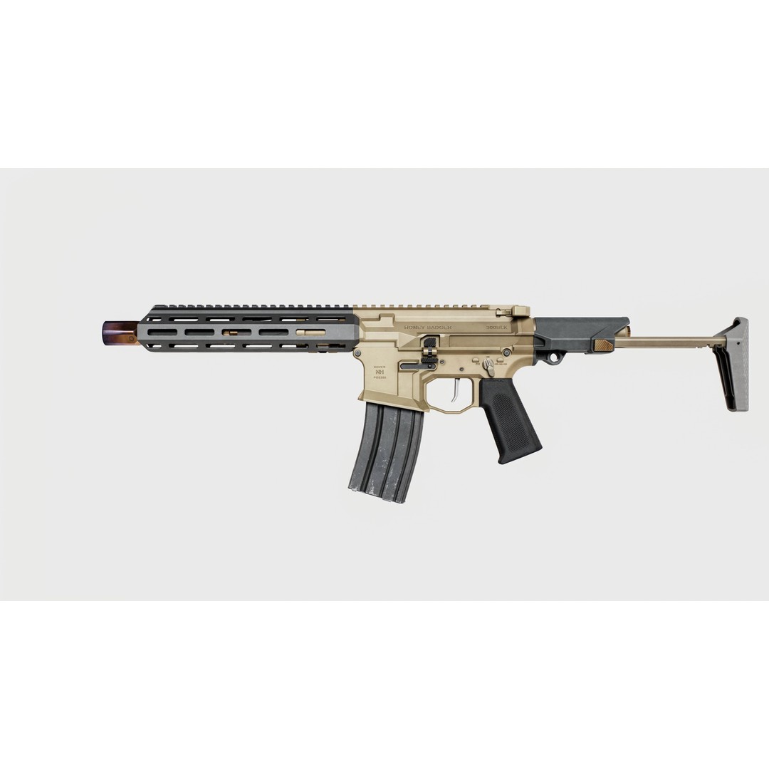 Q Honey Badger Rifle 3D Model – Low Poly Game-Ready Asset, FBX - View 27