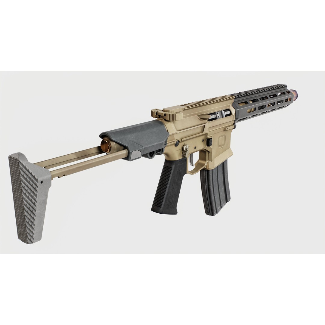 Q Honey Badger Rifle 3D Model – Low Poly Game-Ready Asset, FBX - View 35