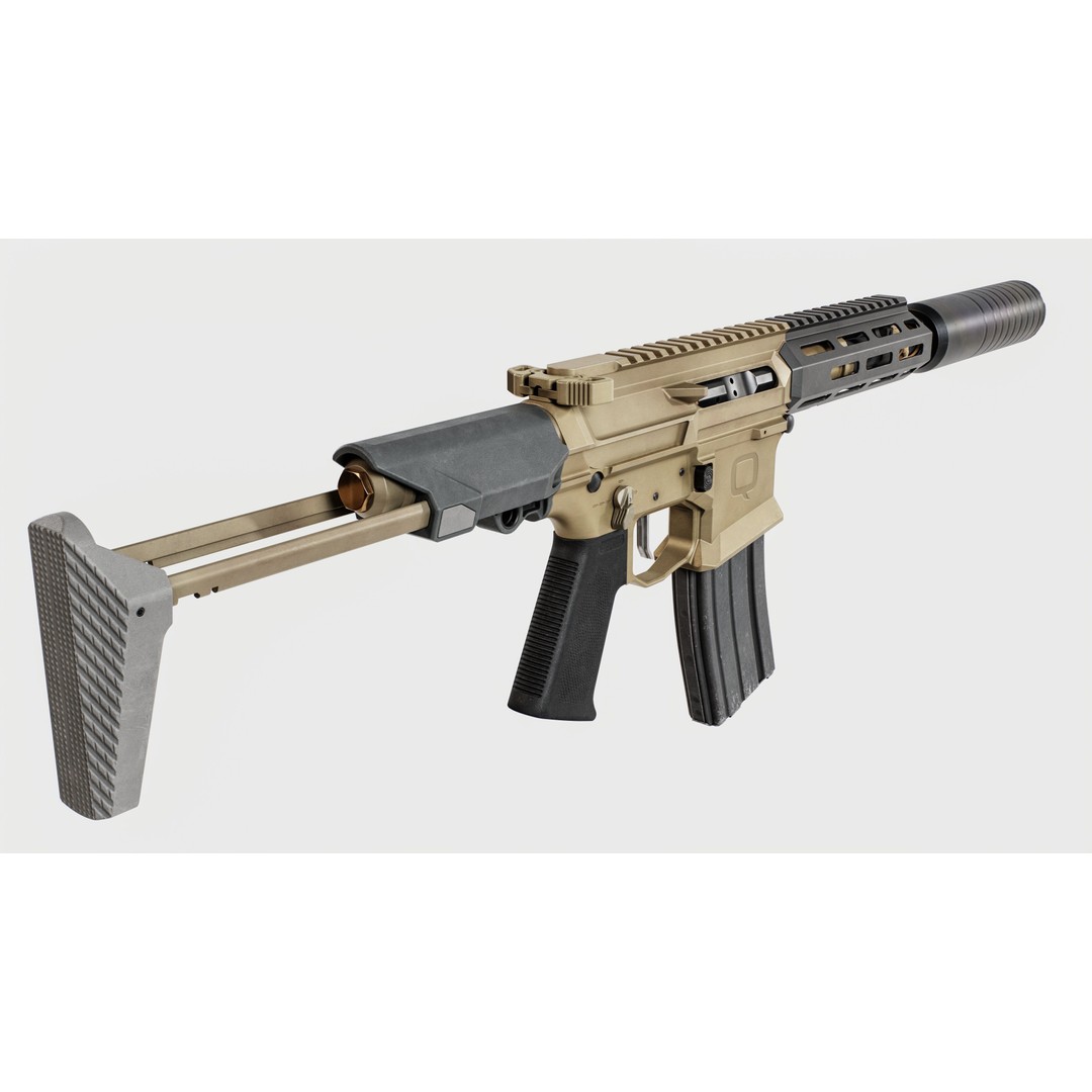 Q Honey Badger Rifle 3D Model – Low Poly Game-Ready Asset, FBX - View 36