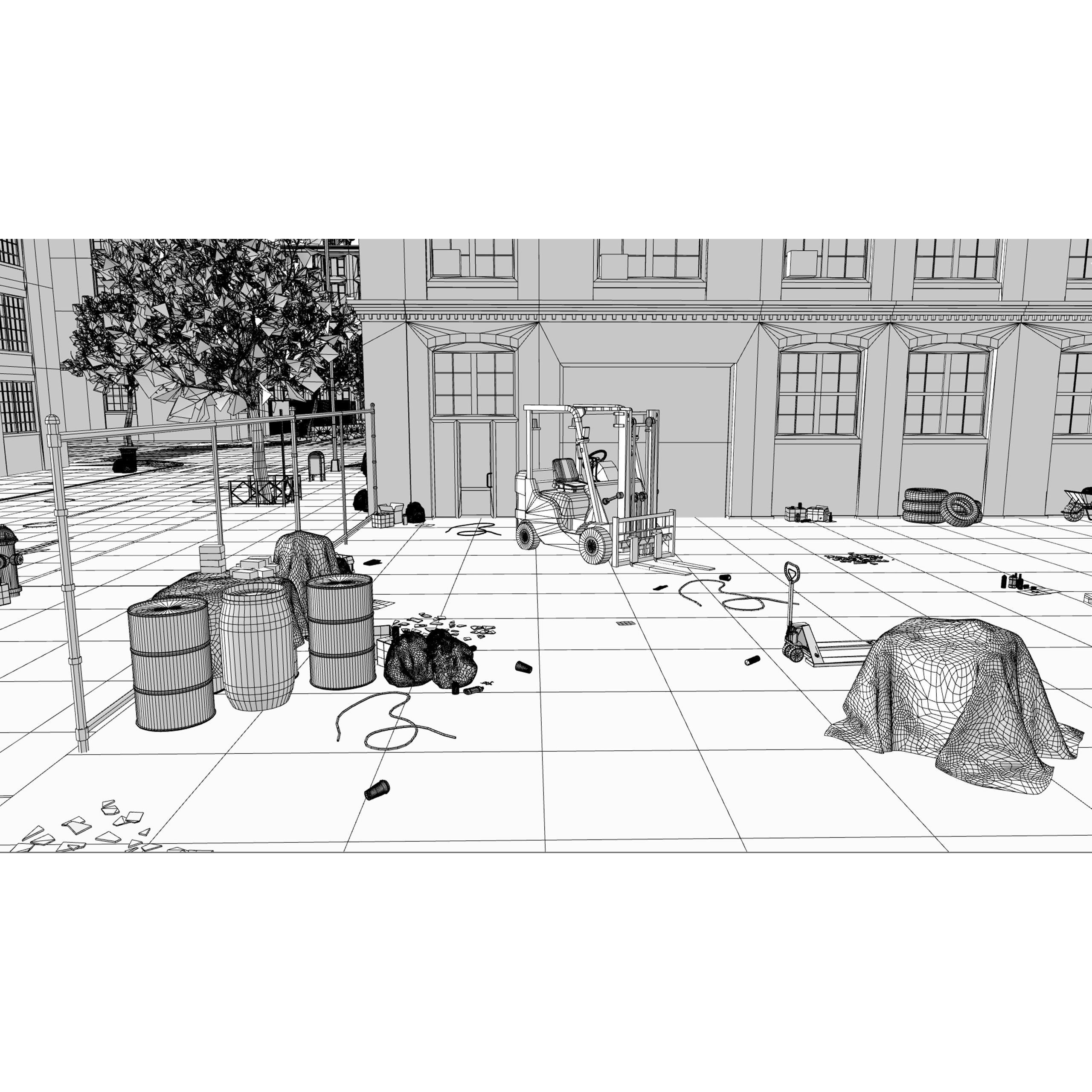 Industrial City Pack - Low-Poly Game-Ready 3D Model