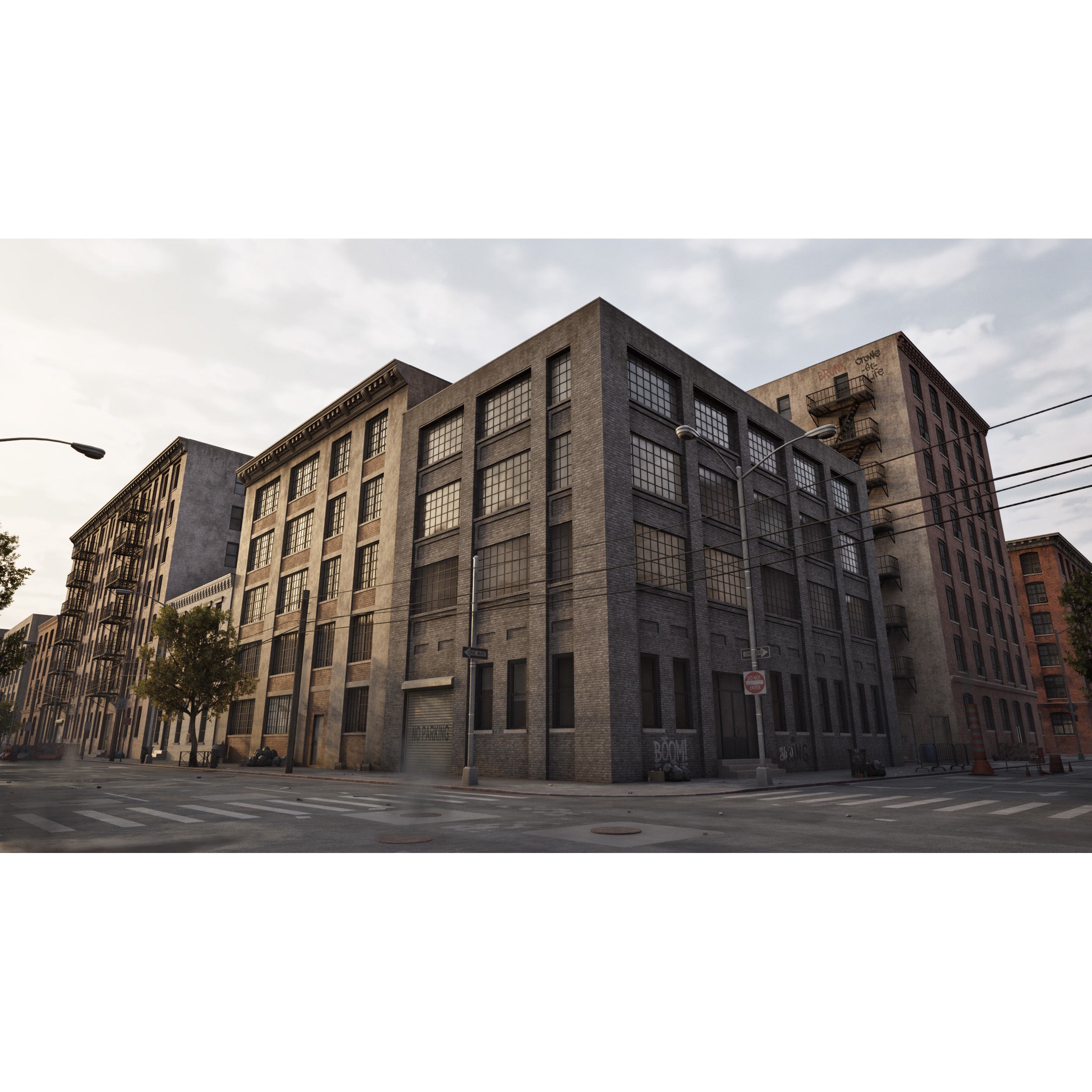 Industrial City Pack - Low-Poly Game-Ready 3D Model - View 11