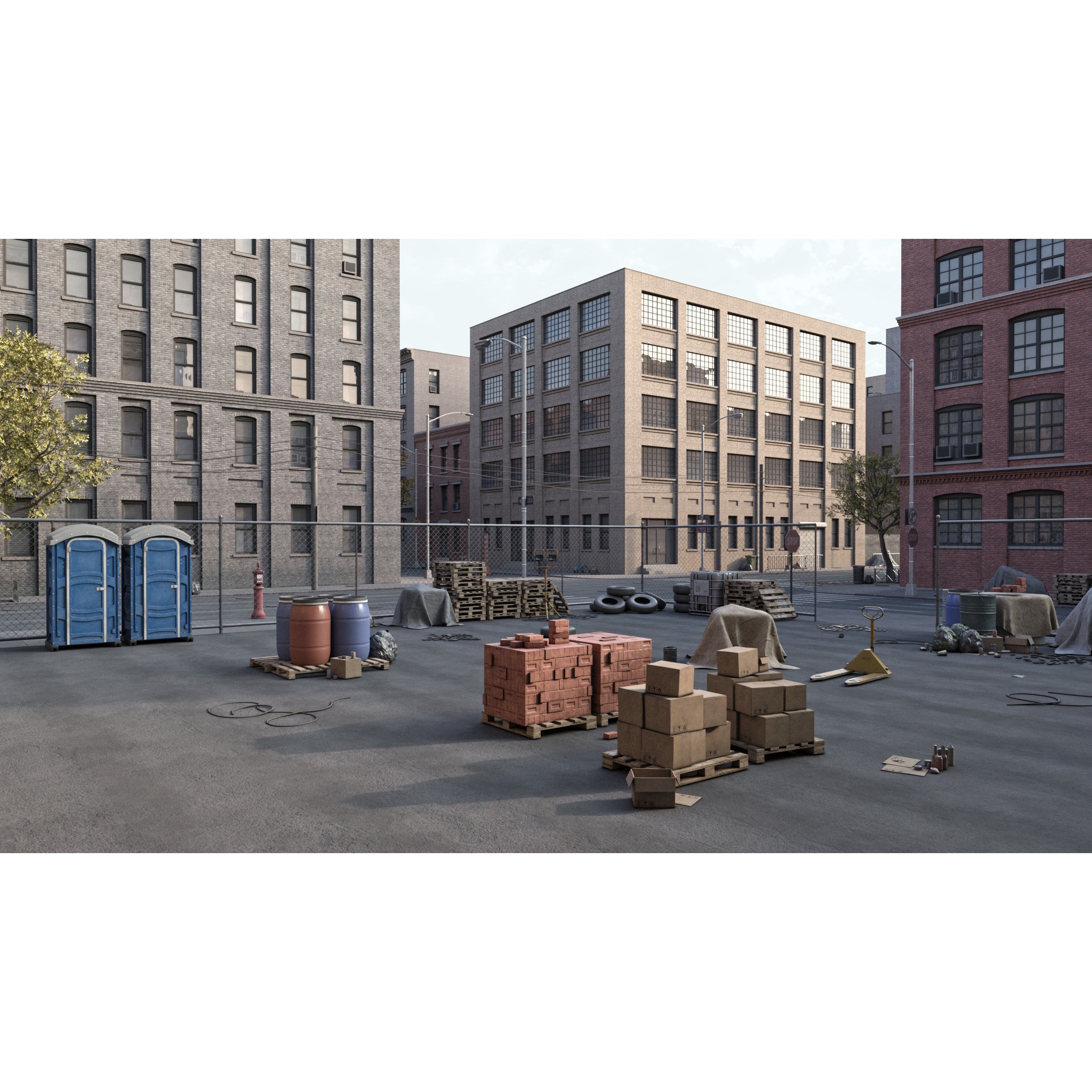 Industrial City Pack - Low-Poly Game-Ready 3D Model - View 20