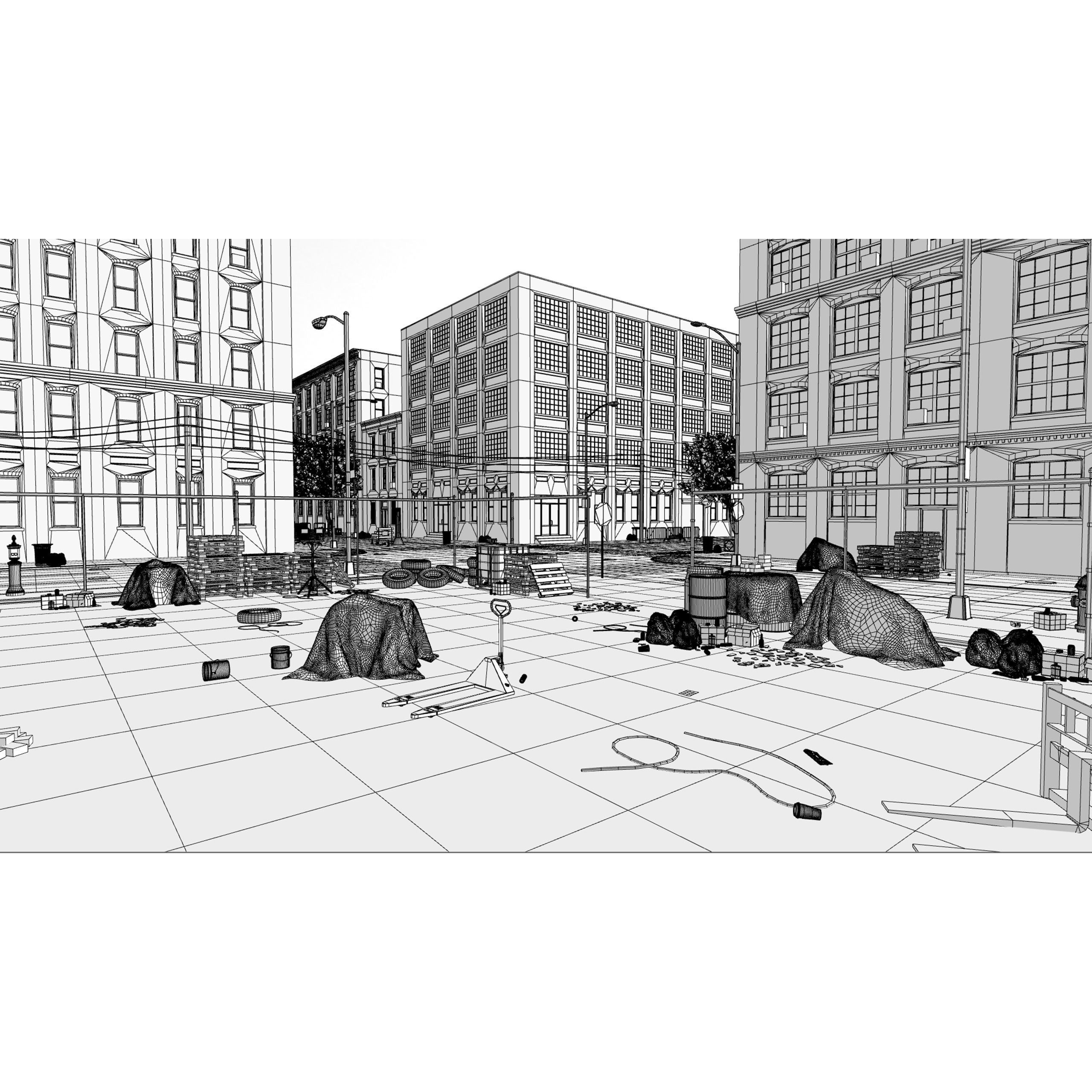 Industrial City Pack - Low-Poly Game-Ready 3D Model - View 23