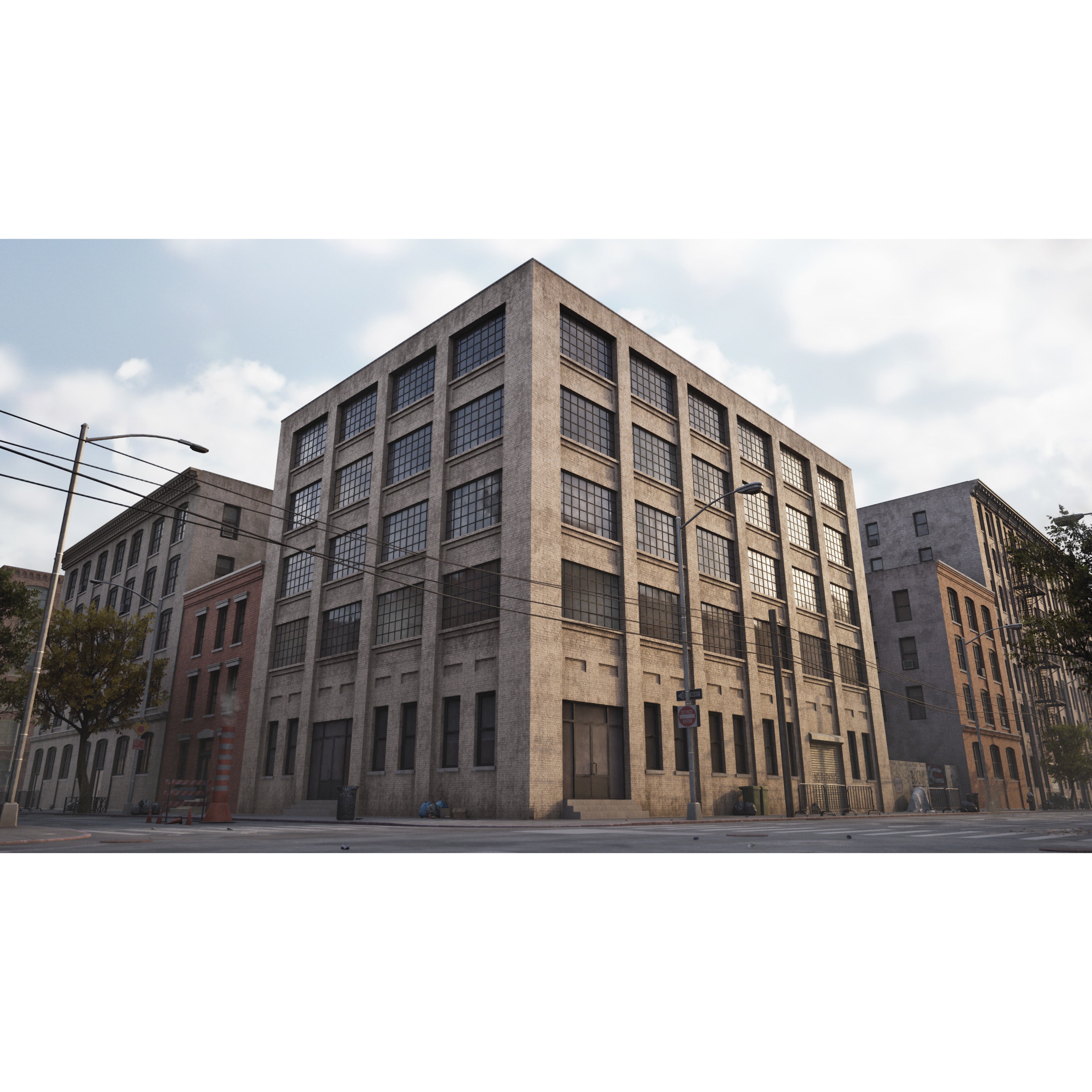 Industrial City Pack - Low-Poly Game-Ready 3D Model - View 4
