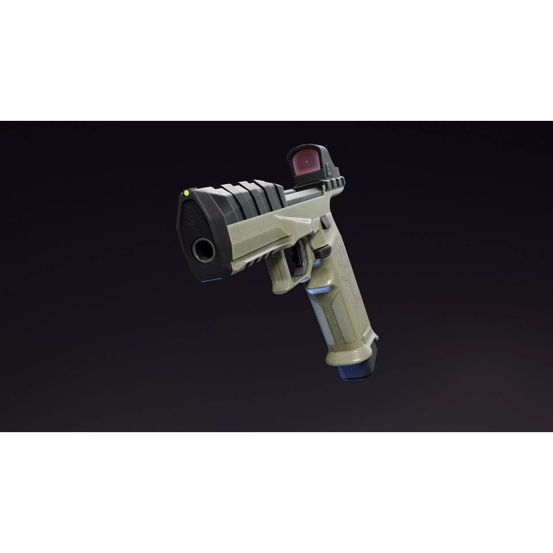 Rideout Dragon Pistol 3D Model – Low Poly Game Asset, Rigged, FBX - View 5