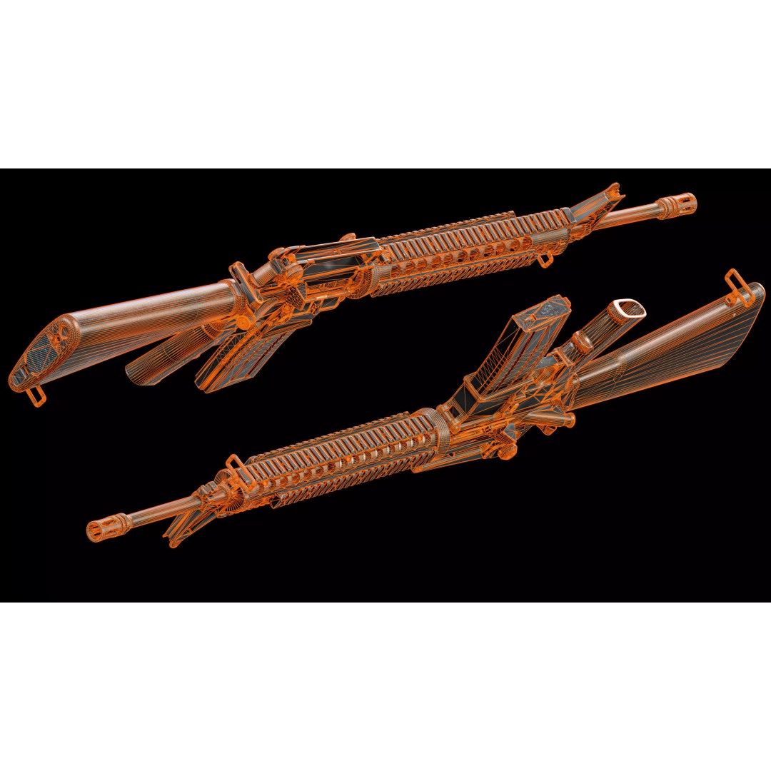 M16A4 Rifle 3D Model – Low Poly Game Ready Asset, FBX, Unity, Unreal Engine