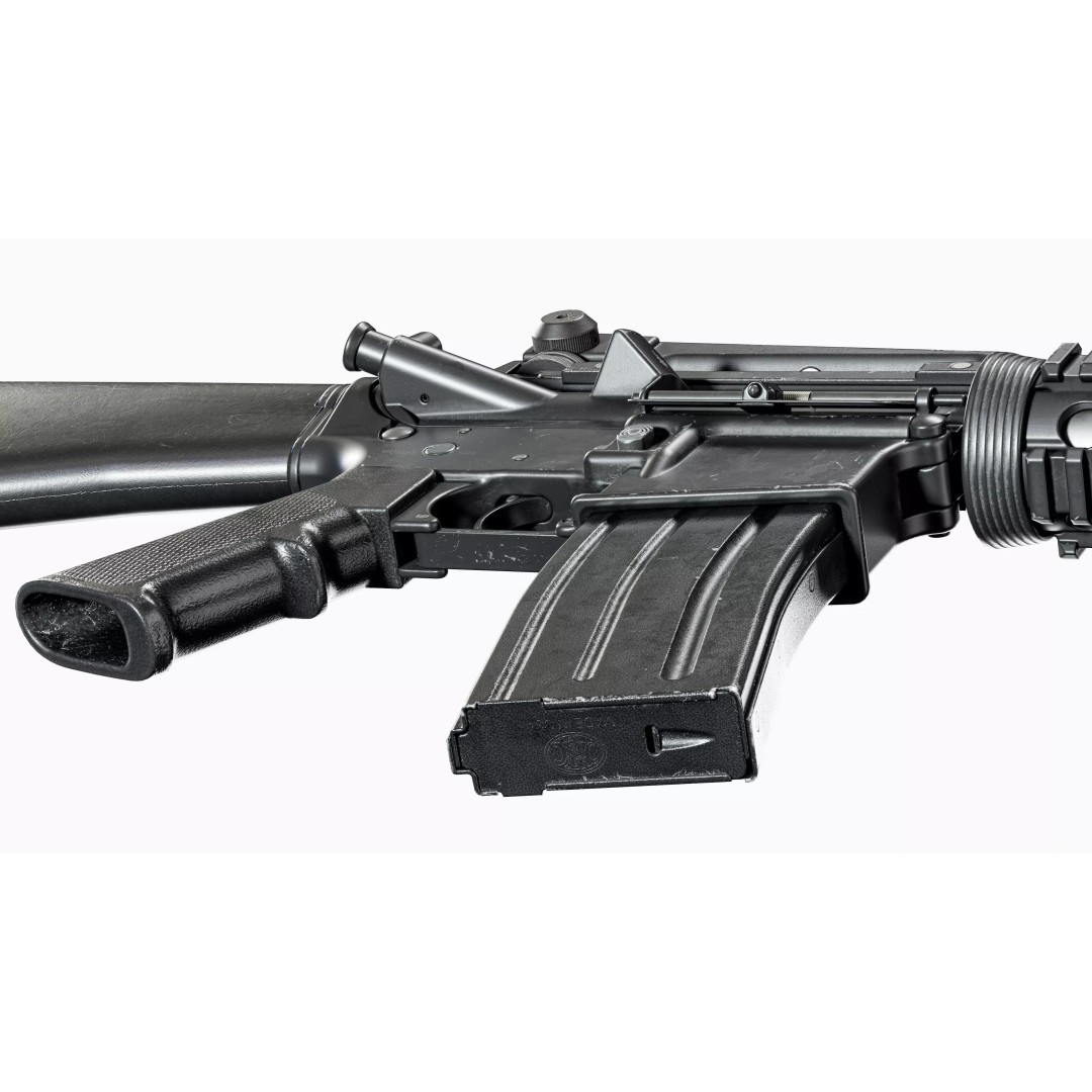 M16A4 Rifle 3D Model – Low Poly Game Ready Asset, FBX, Unity, Unreal Engine - View 15