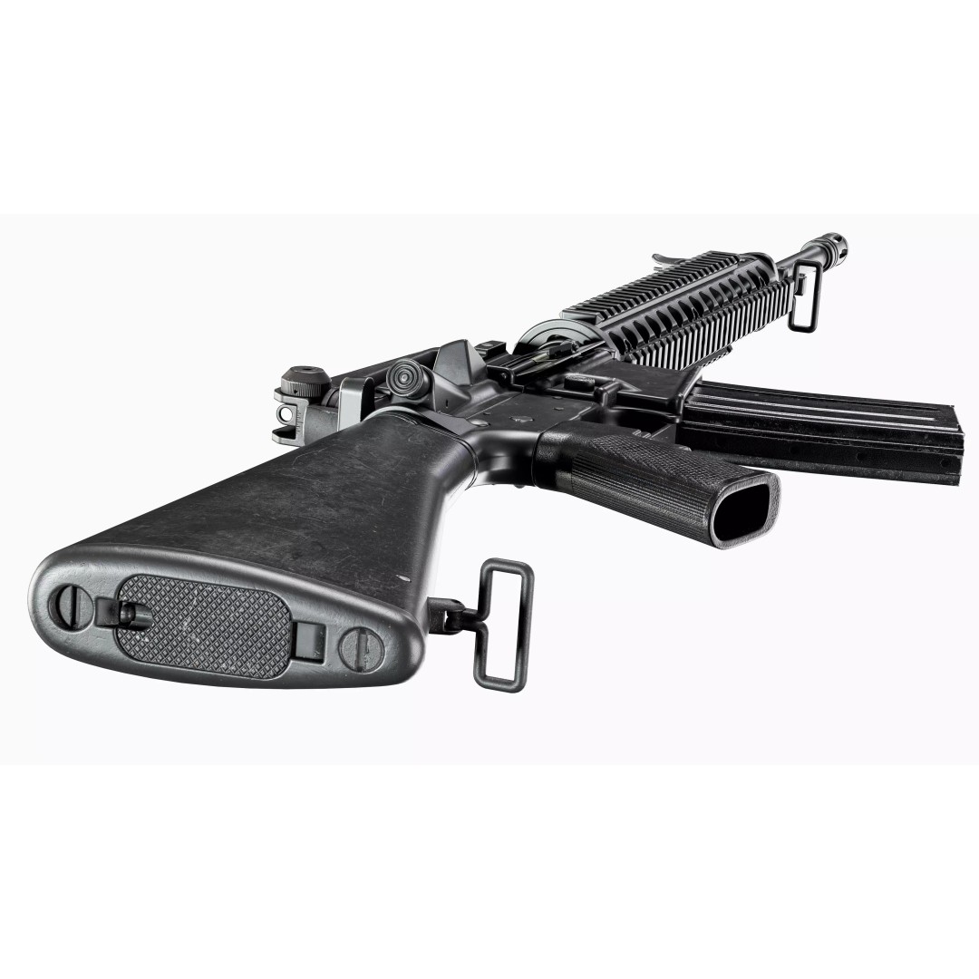 M16A4 Rifle 3D Model – Low Poly Game Ready Asset, FBX, Unity, Unreal Engine - View 17