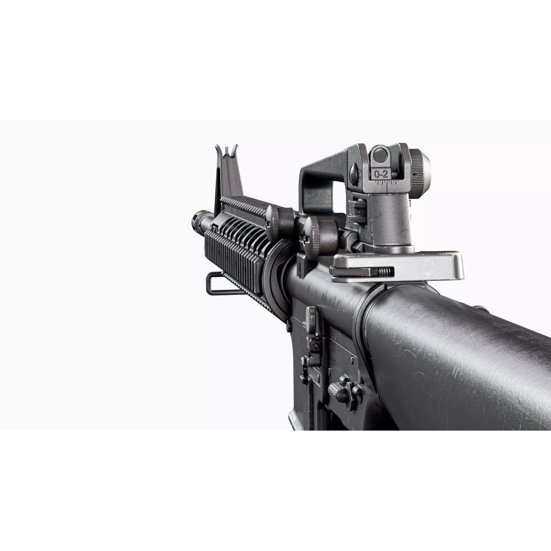 M16A4 Rifle 3D Model – Low Poly Game Ready Asset, FBX, Unity, Unreal Engine - View 19