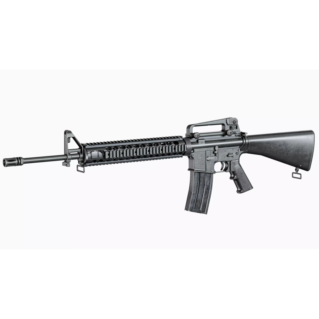 M16A4 Rifle 3D Model – Low Poly Game Ready Asset, FBX, Unity, Unreal Engine - View 3