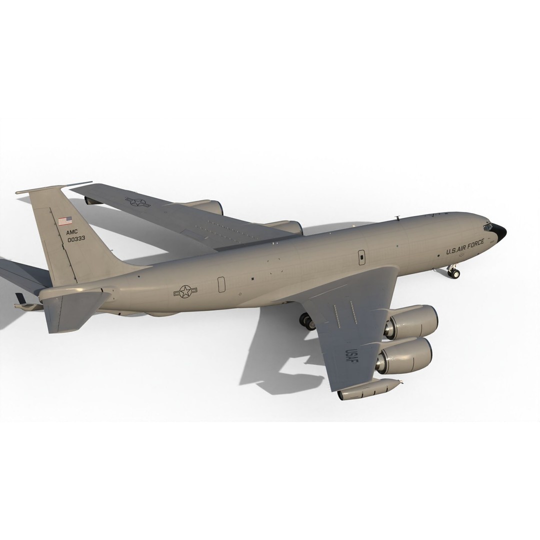 KC-135 R Stratotanker 3D Model – PBR Game-Ready Aircraft, FBX - View 12