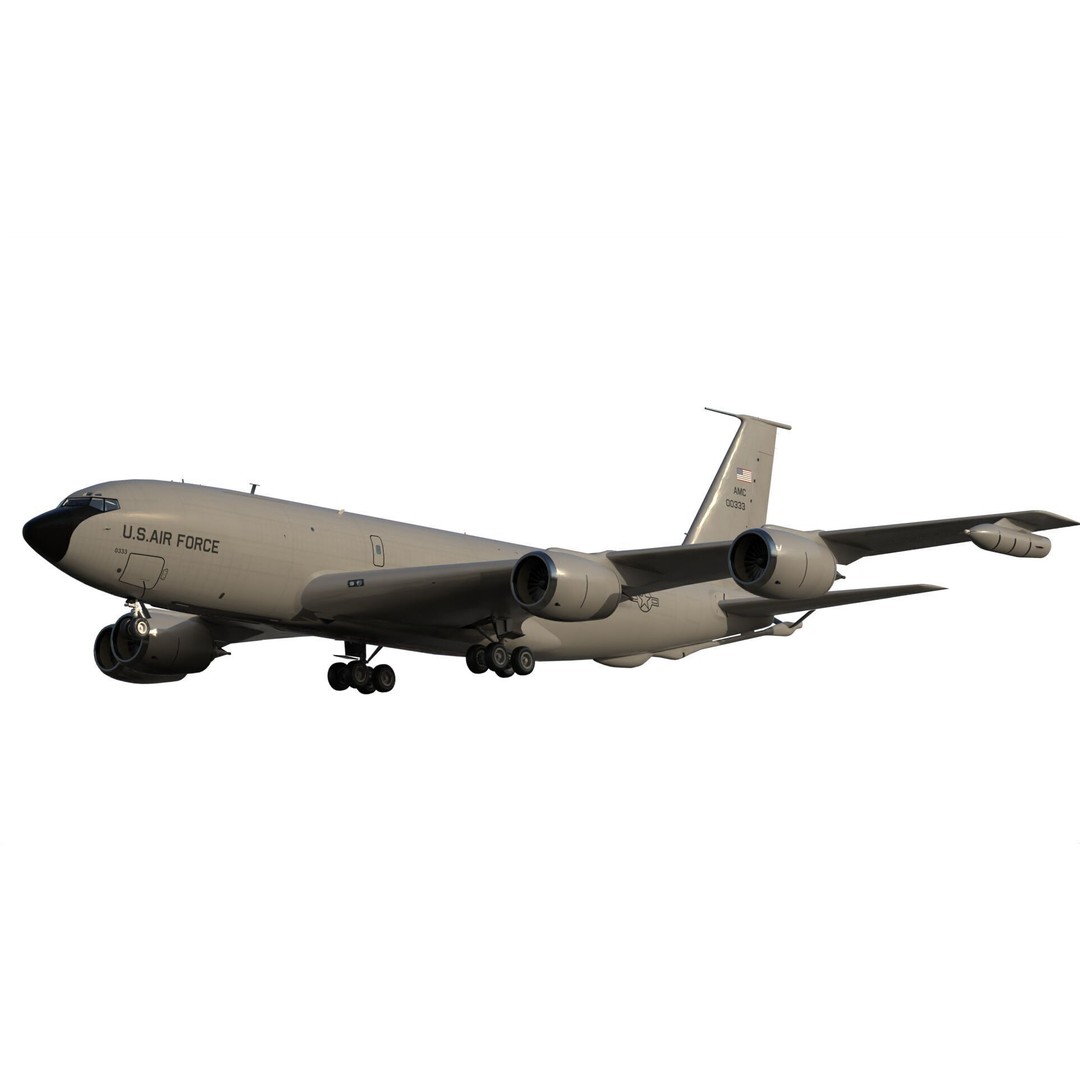 KC-135 R Stratotanker 3D Model – PBR Game-Ready Aircraft, FBX - View 14