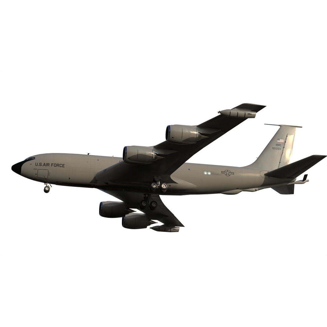 KC-135 R Stratotanker 3D Model – PBR Game-Ready Aircraft, FBX - View 15