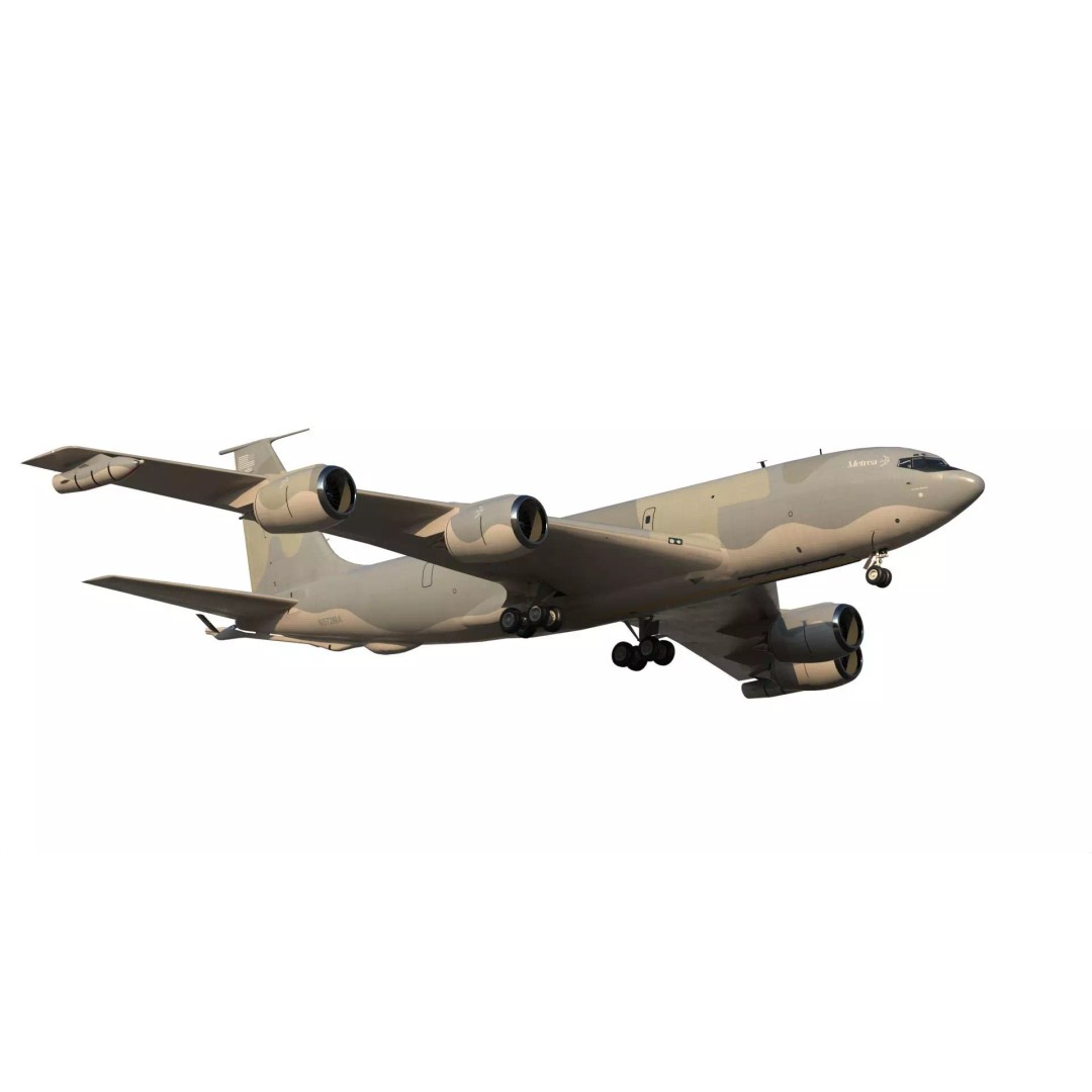 KC-135 R Stratotanker 3D Model – PBR Game-Ready Aircraft, FBX - View 2