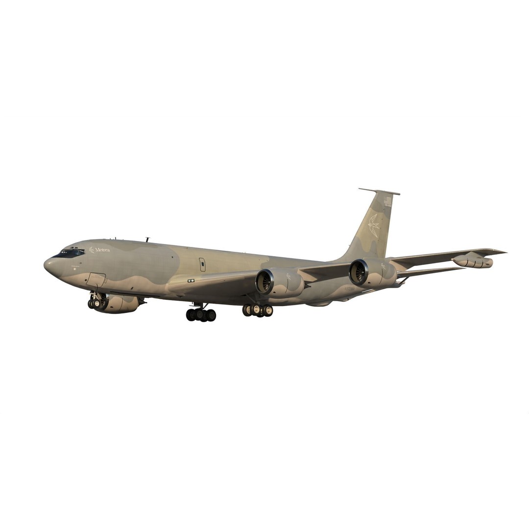 KC-135 R Stratotanker 3D Model – PBR Game-Ready Aircraft, FBX - View 4