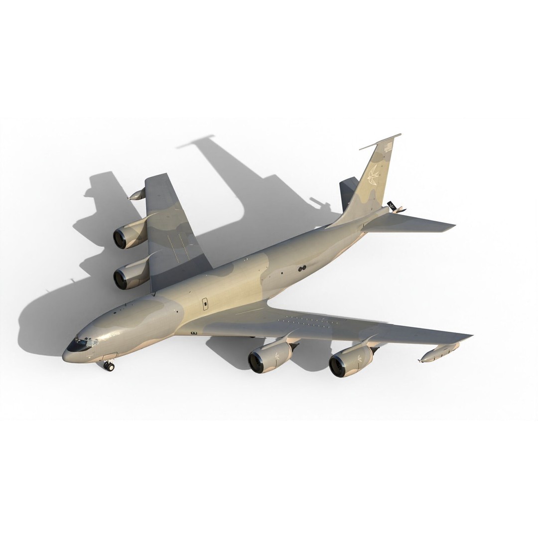 KC-135 R Stratotanker 3D Model – PBR Game-Ready Aircraft, FBX - View 6