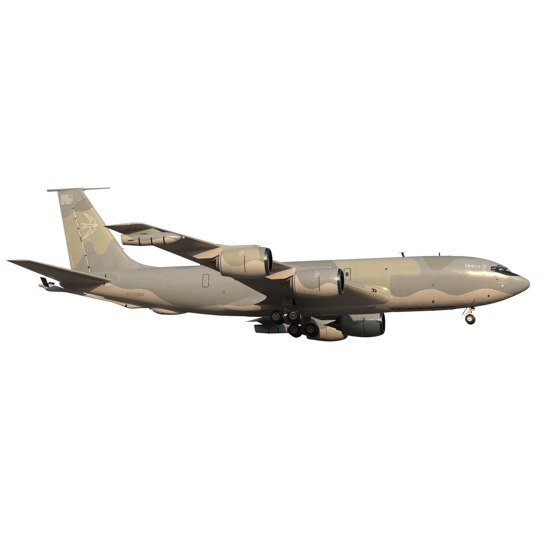 KC-135 R Stratotanker 3D Model – PBR Game-Ready Aircraft, FBX - View 8