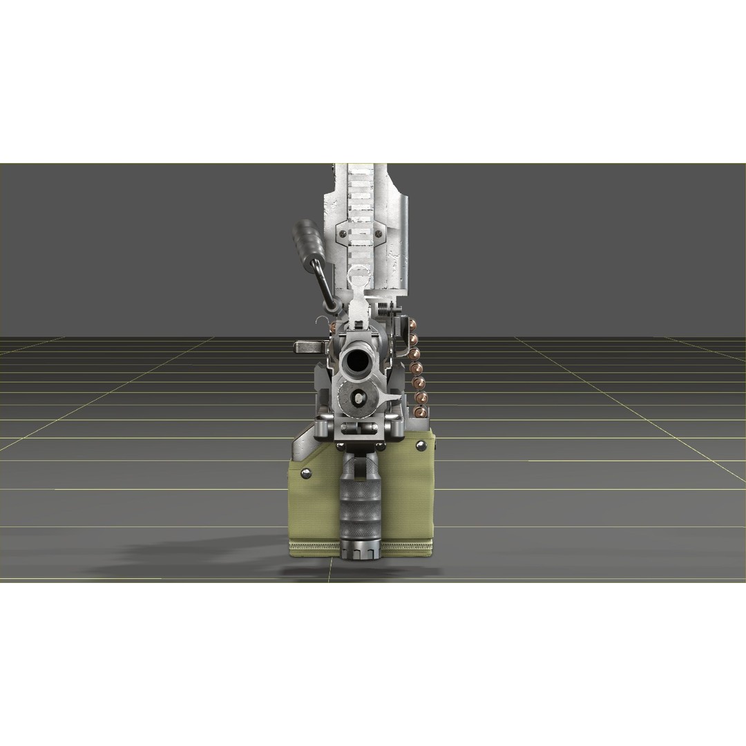 FN Minimi MK3 3D Model – Low Poly Military Gun, FBX, PBR Textures - View 31