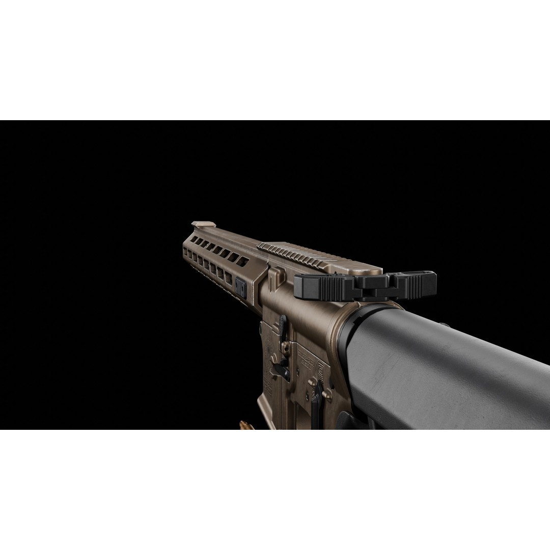 Springfield Armory Saint AR-15 3D Model – Low Poly PBR Game Asset, Blender - View 11