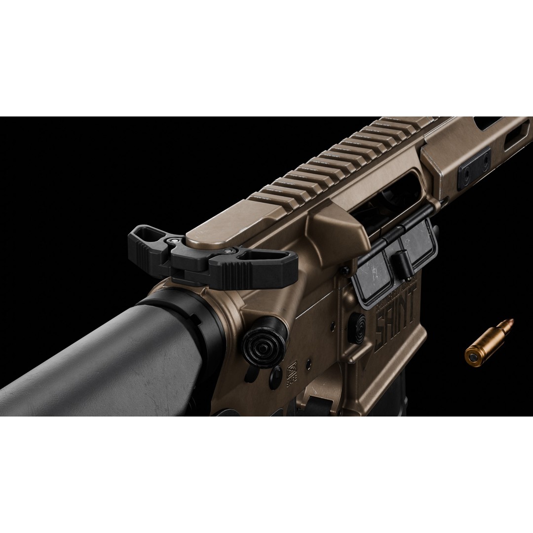 Springfield Armory Saint AR-15 3D Model – Low Poly PBR Game Asset, Blender - View 16