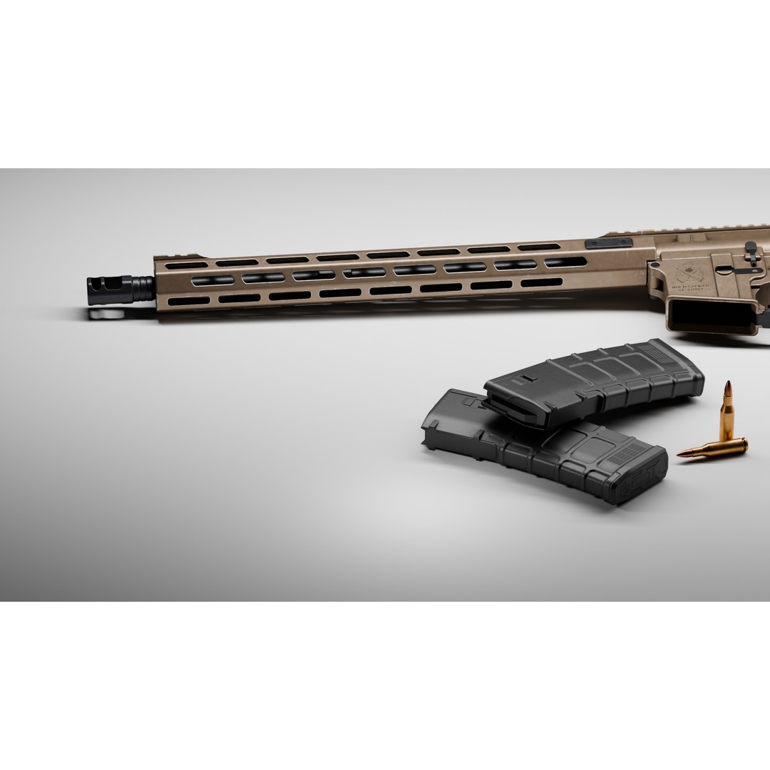 Springfield Armory Saint AR-15 3D Model – Low Poly PBR Game Asset, Blender - View 4