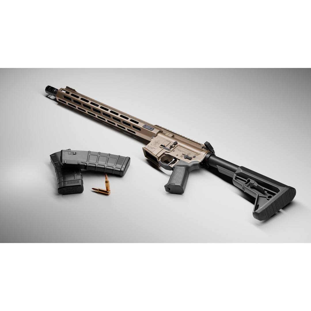 Springfield Armory Saint AR-15 3D Model – Low Poly PBR Game Asset, Blender - View 5