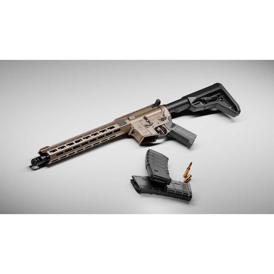 Springfield Armory Saint AR-15 3D Model – Low Poly PBR Game Asset, Blender - View 6
