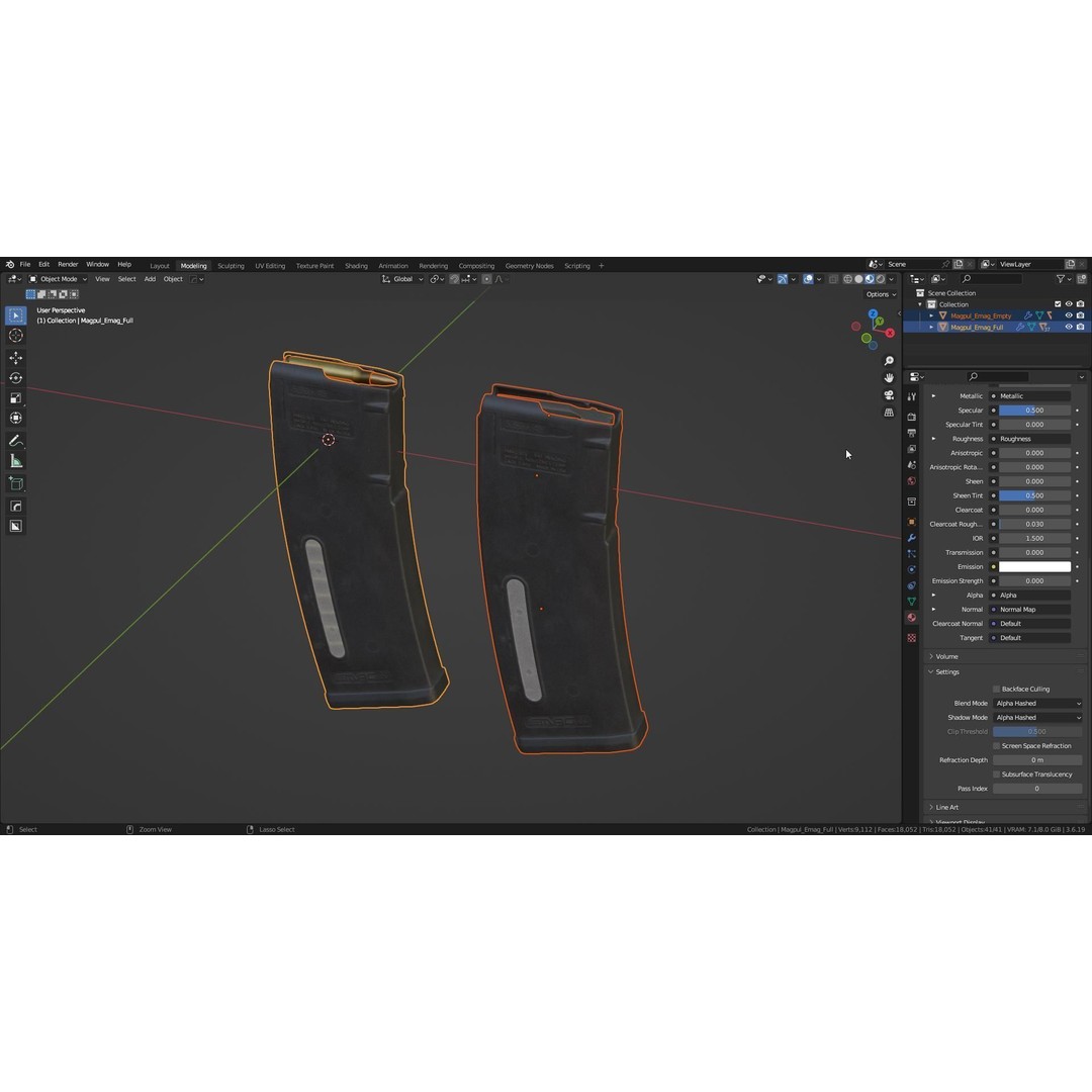 MAGPUL EMAG 3D Model – Low-Poly Game Asset, FBX, OBJ, Blend