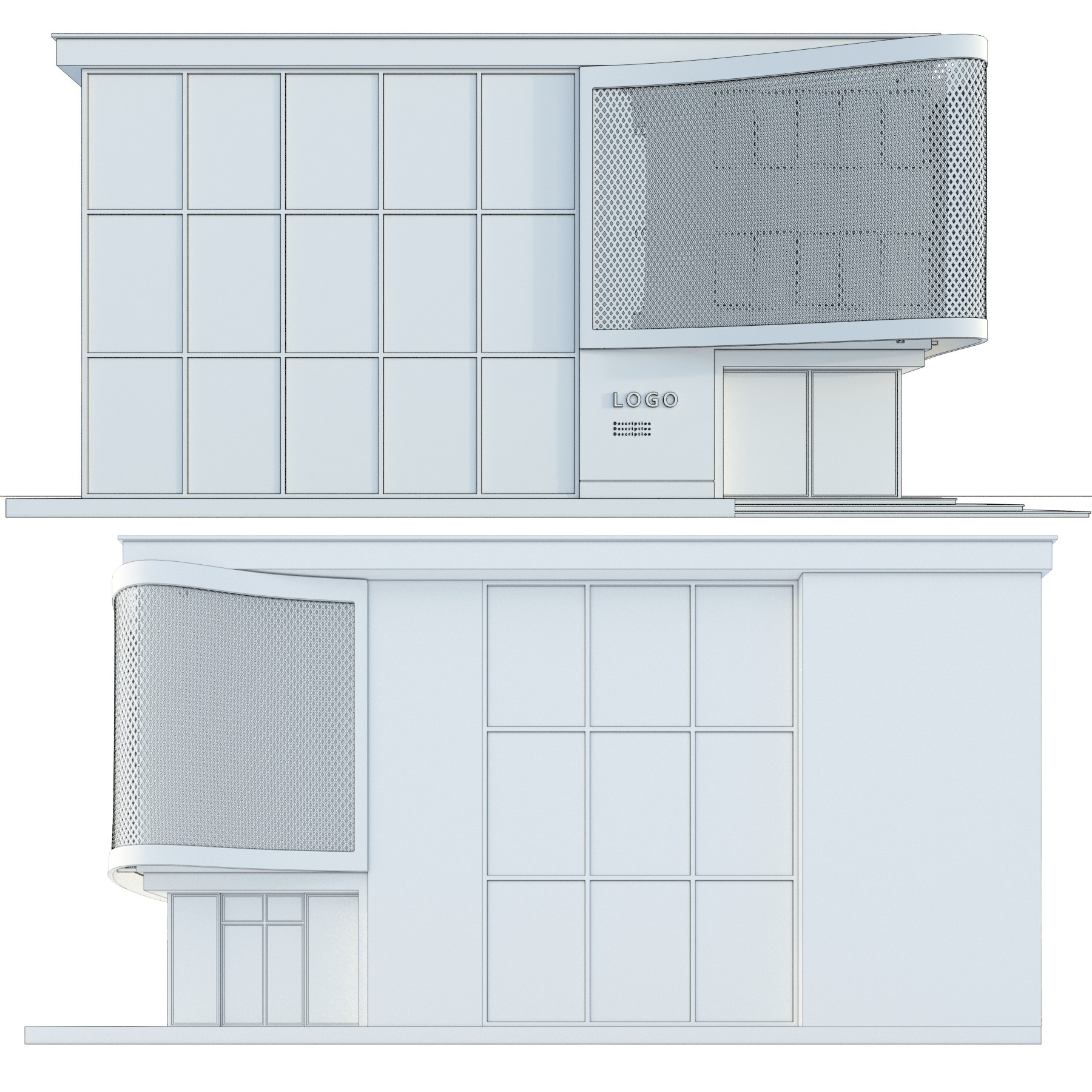 Modern Commercial Building No4 - Game-Ready 3D Model - View 8