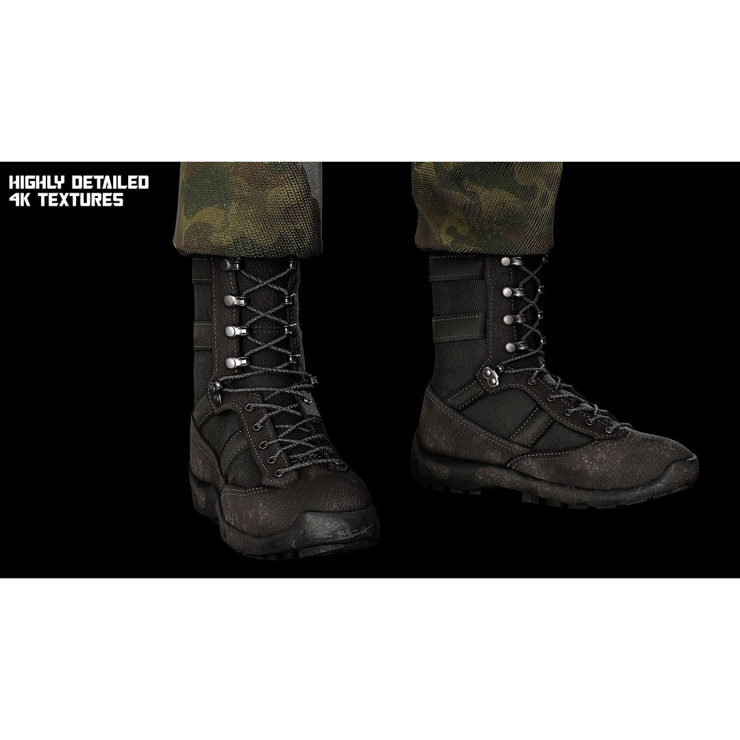 Post-Apocalyptic Survivor 3D Model – Low Poly Game Ready Character, FBX - View 10
