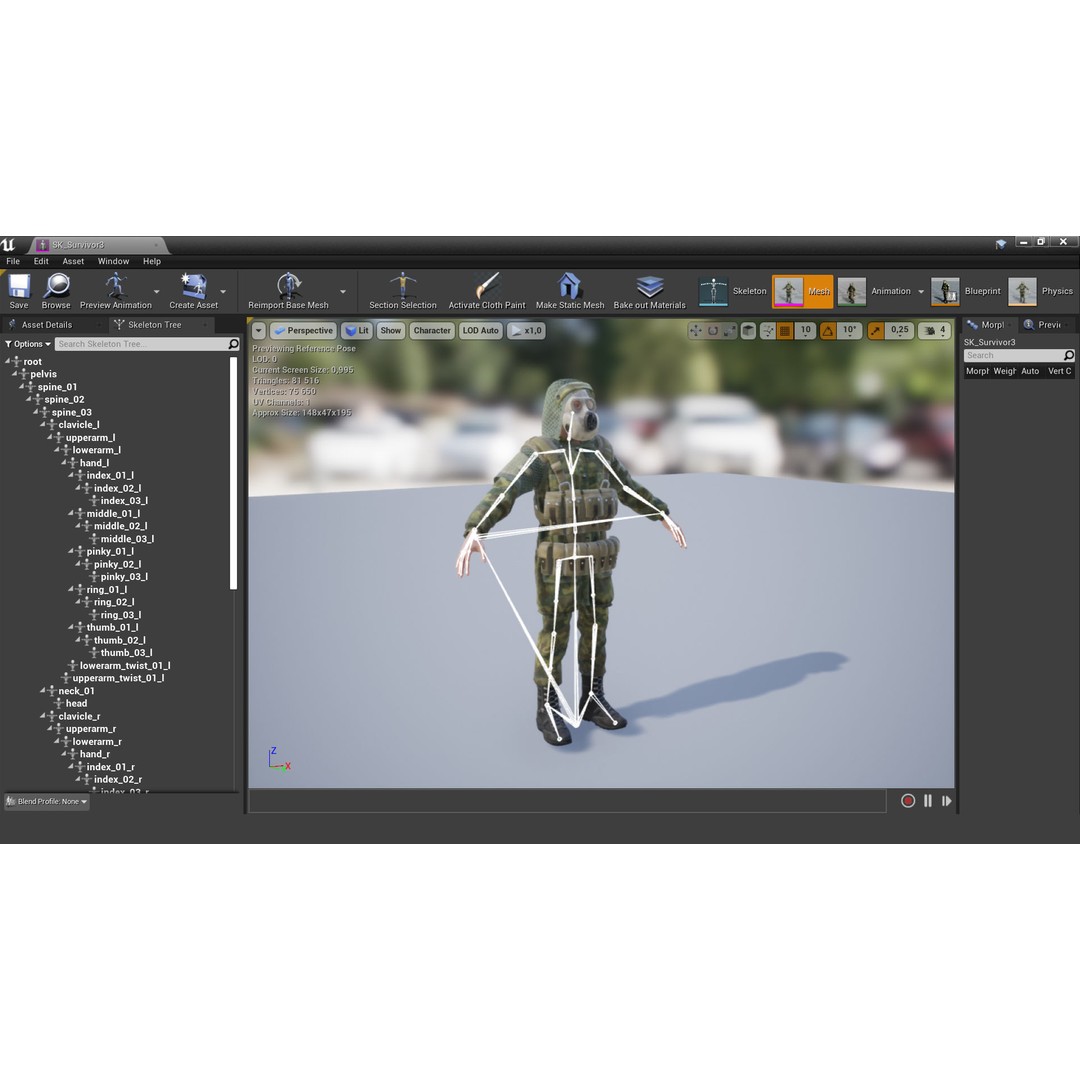 Post-Apocalyptic Survivor 3D Model – Low Poly Game Ready Character, FBX - View 11