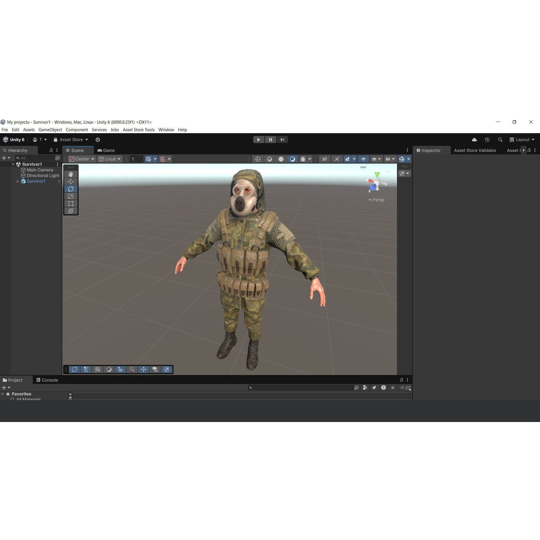 Post-Apocalyptic Survivor 3D Model – Low Poly Game Ready Character, FBX - View 17