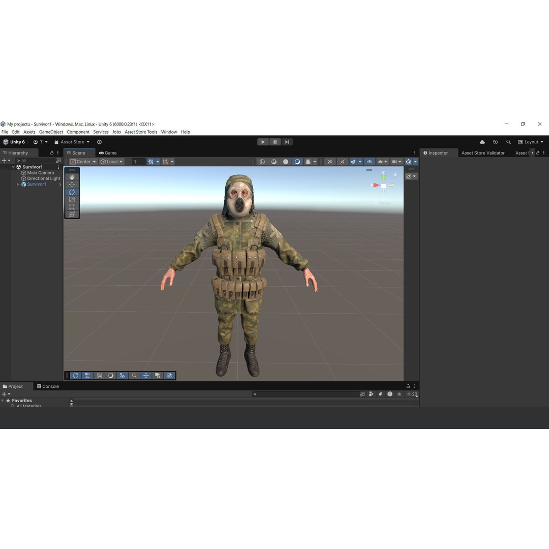 Post-Apocalyptic Survivor 3D Model – Low Poly Game Ready Character, FBX - View 19