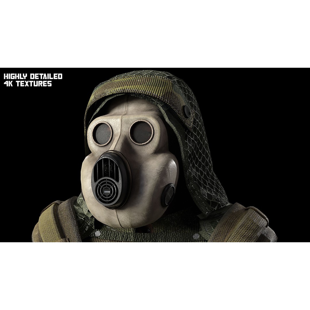 Post-Apocalyptic Survivor 3D Model – Low Poly Game Ready Character, FBX - View 9