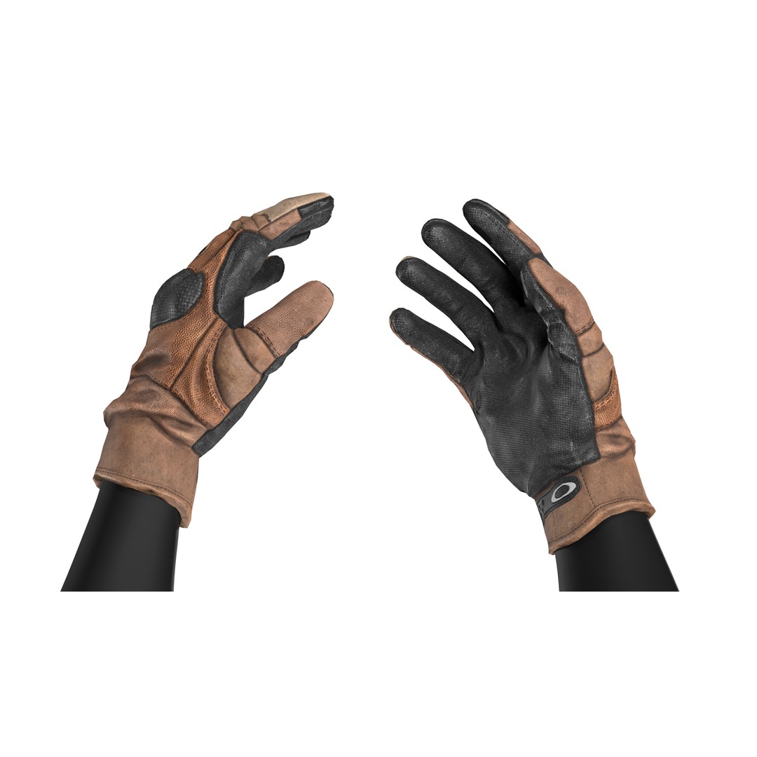 Oakley Hard Knuckle Gloves 3D Model – Low Poly Game-Ready Asset, FBX, OBJ - View 10