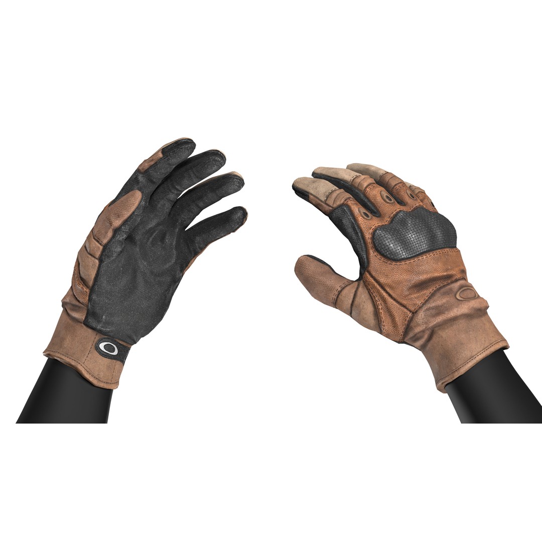 Oakley Hard Knuckle Gloves 3D Model – Low Poly Game-Ready Asset, FBX, OBJ - View 11