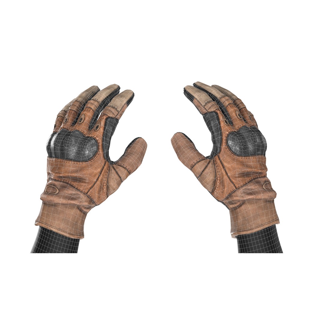 Oakley Hard Knuckle Gloves 3D Model – Low Poly Game-Ready Asset, FBX, OBJ - View 12
