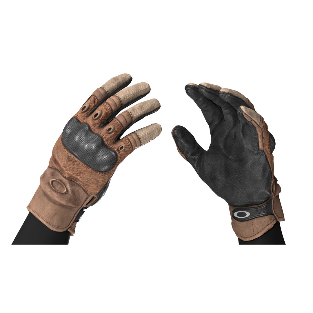 Oakley Hard Knuckle Gloves 3D Model – Low Poly Game-Ready Asset, FBX, OBJ - View 3