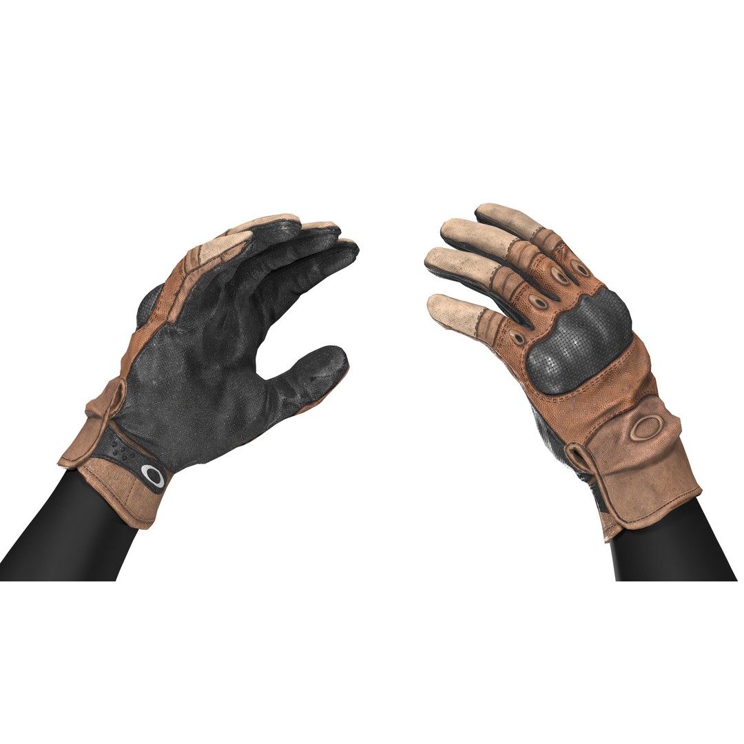 Oakley Hard Knuckle Gloves 3D Model – Low Poly Game-Ready Asset, FBX, OBJ - View 8