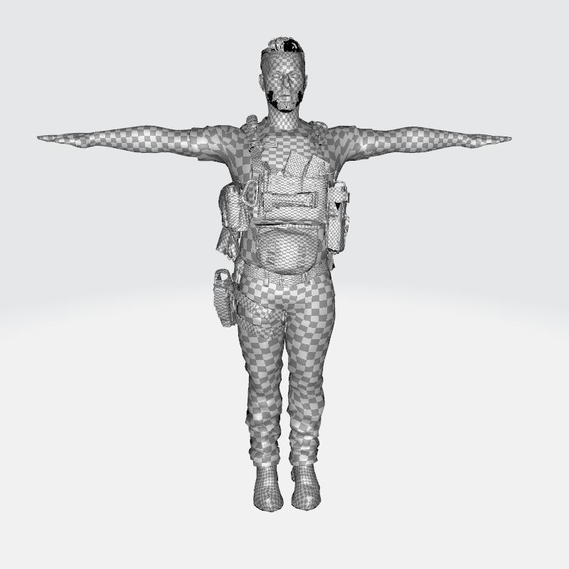 Maple Sentinel 3D Model – Low Poly Rigged Character with PBR Textures