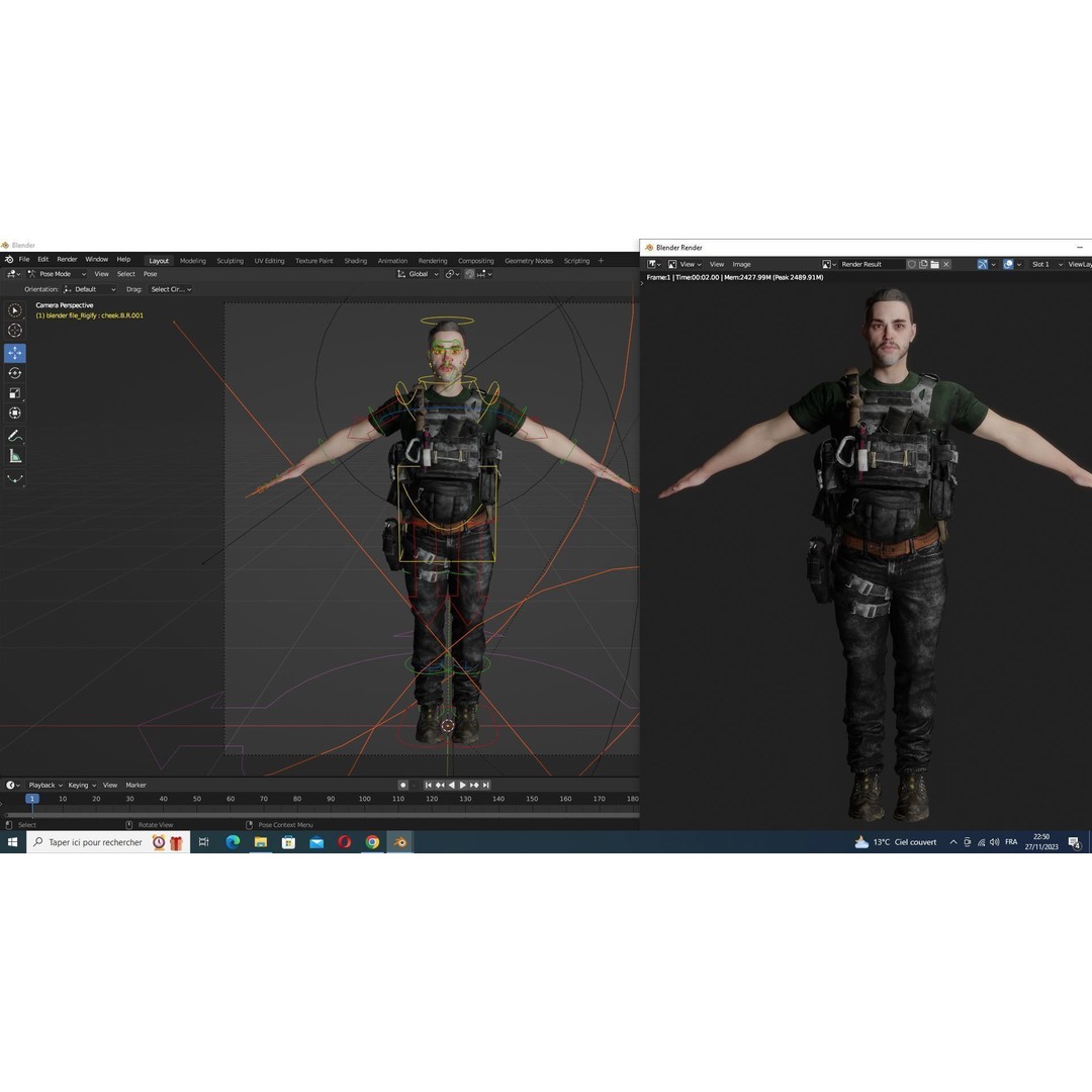 Maple Sentinel 3D Model – Low Poly Rigged Character with PBR Textures - View 26