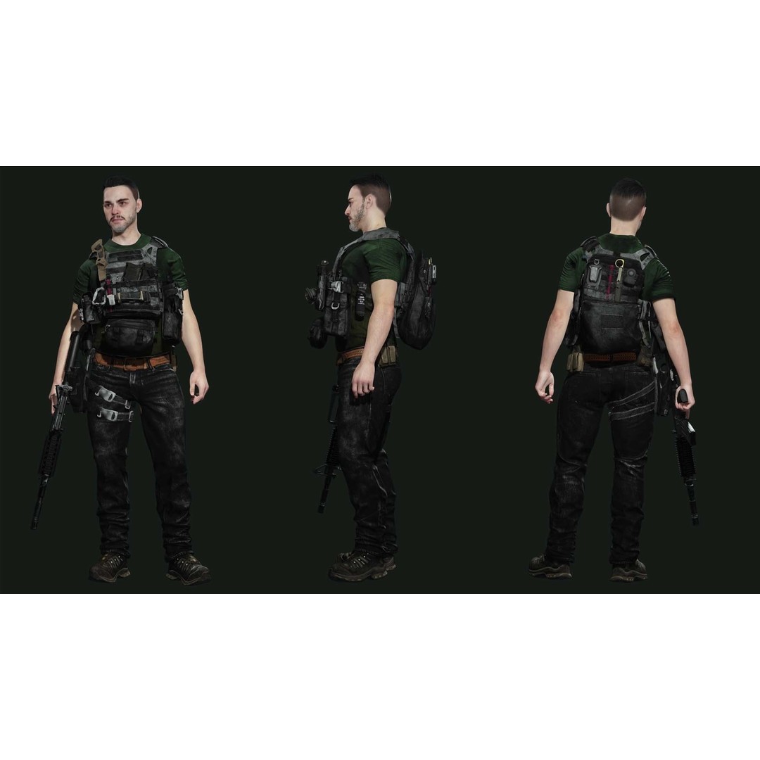 Maple Sentinel 3D Model – Low Poly Rigged Character with PBR Textures - View 4