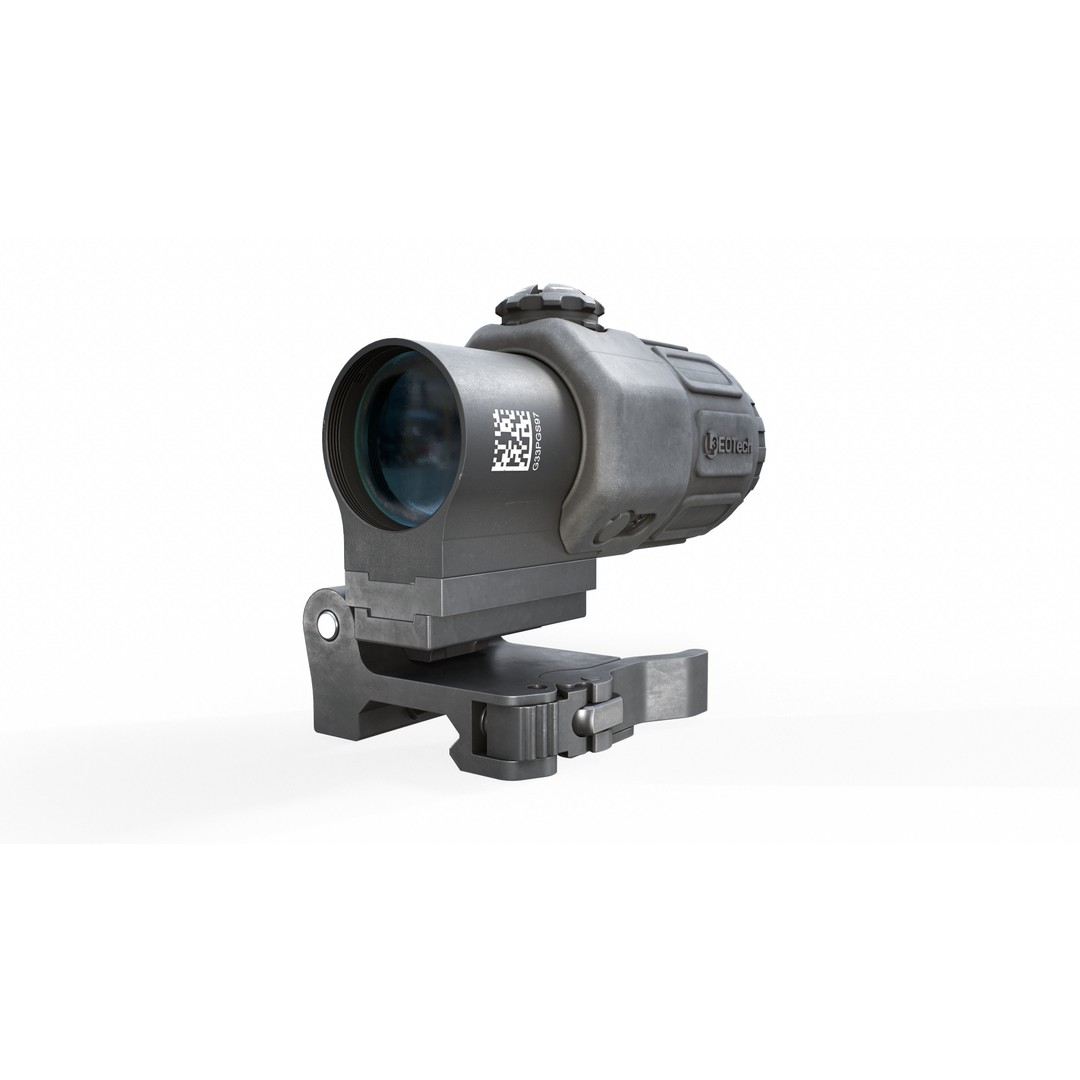 EOTech G33 3D Model – Low Poly Game-Ready Magnifier with PBR Textures - View 10