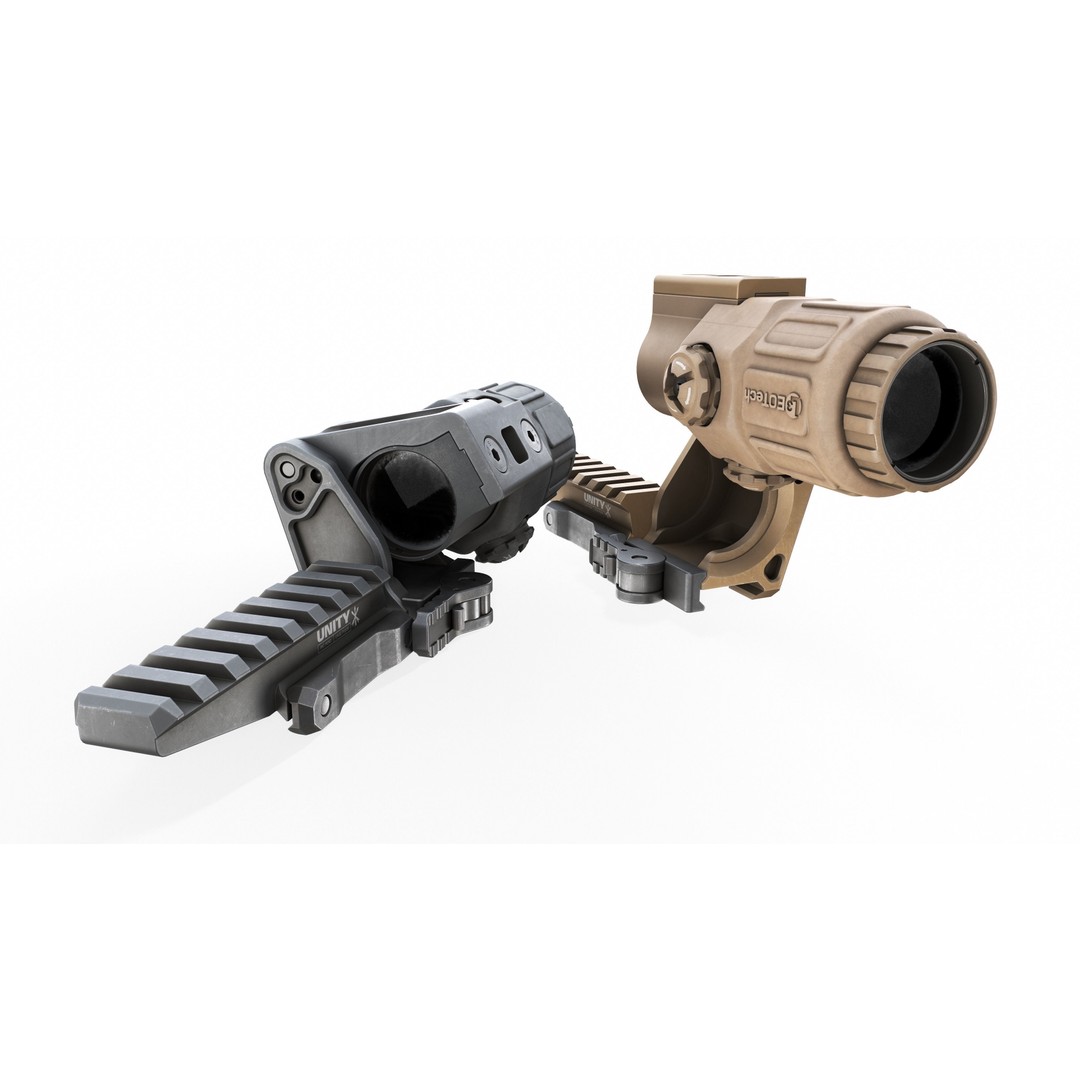 EOTech G33 3D Model – Low Poly Game-Ready Magnifier with PBR Textures - View 4