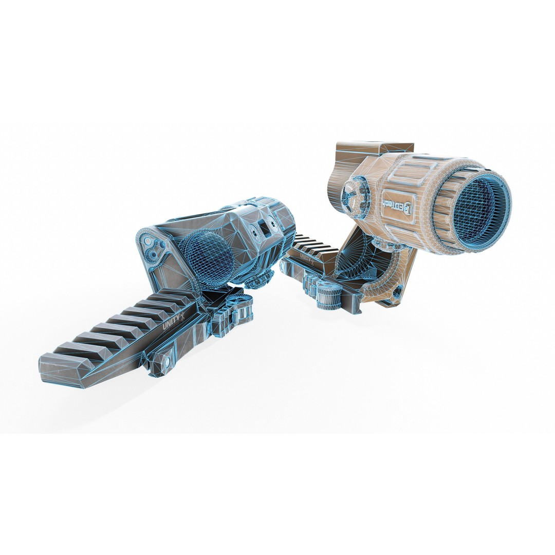 EOTech G33 3D Model – Low Poly Game-Ready Magnifier with PBR Textures - View 5