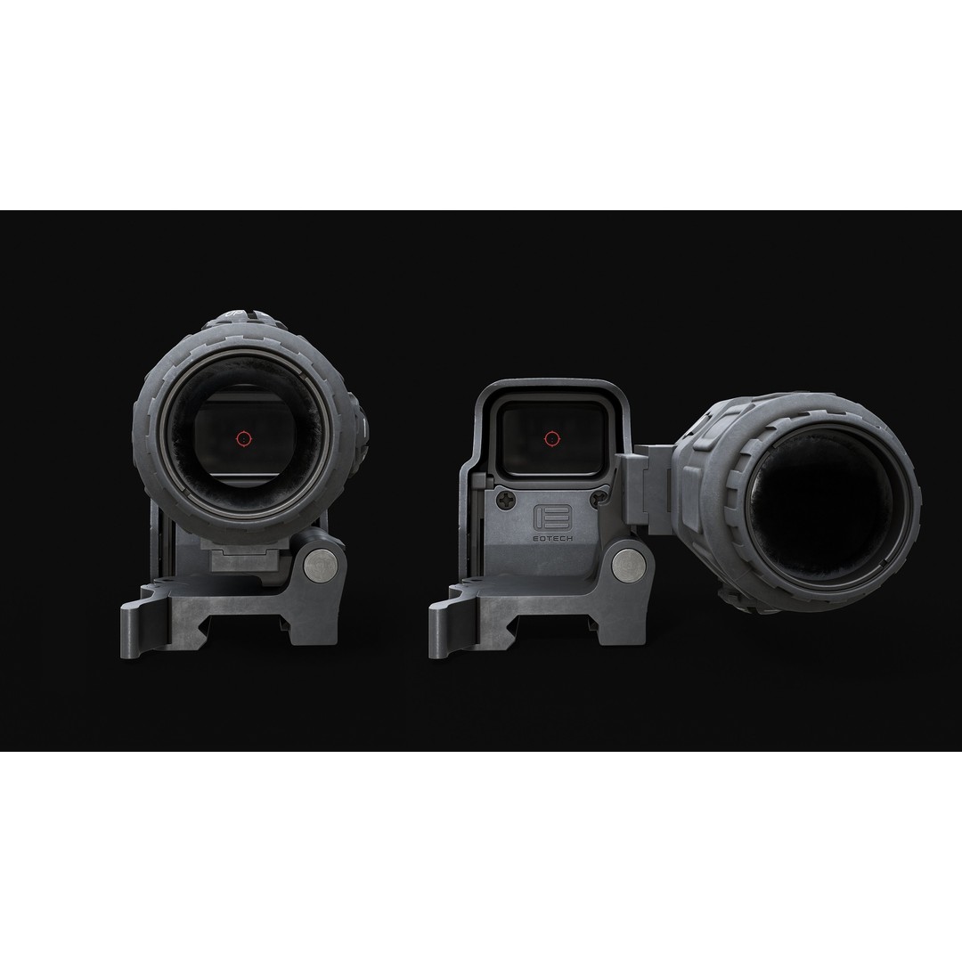EOTech G33 3D Model – Low Poly Game-Ready Magnifier with PBR Textures - View 6