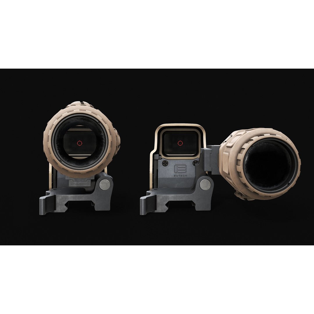 EOTech G33 3D Model – Low Poly Game-Ready Magnifier with PBR Textures - View 7