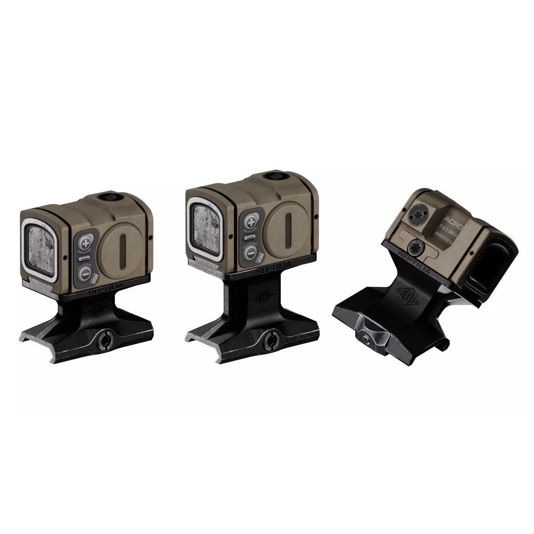Aimpoint Acro P2 Red Dot Sight 3D Model – Low Poly Game Asset, FBX - View 2
