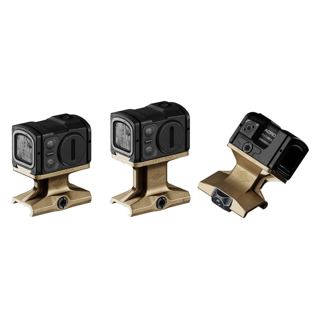 Aimpoint Acro P2 Red Dot Sight 3D Model – Low Poly Game Asset, FBX - View 4
